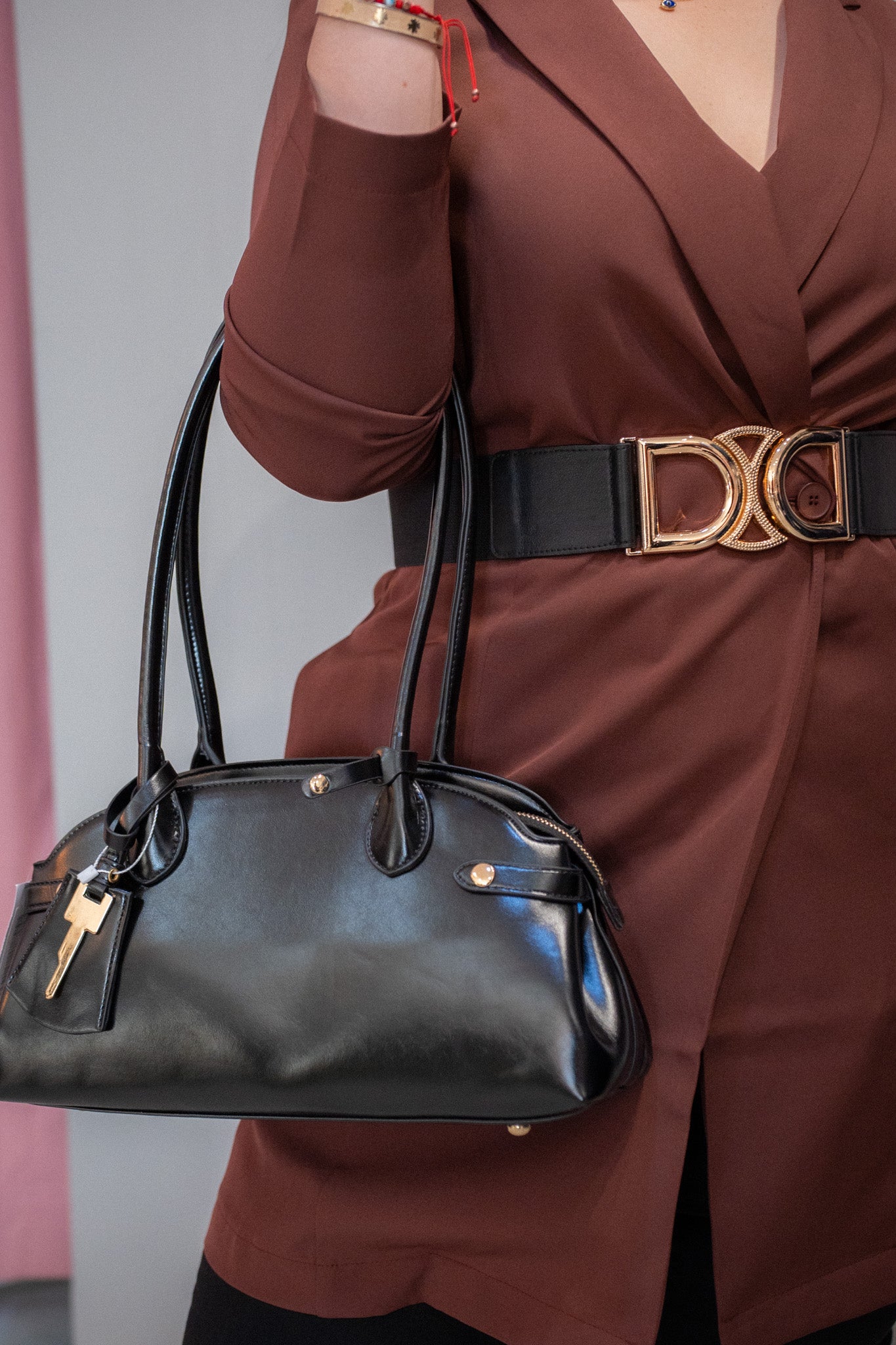 Gabardina c/lazo lisa cafe