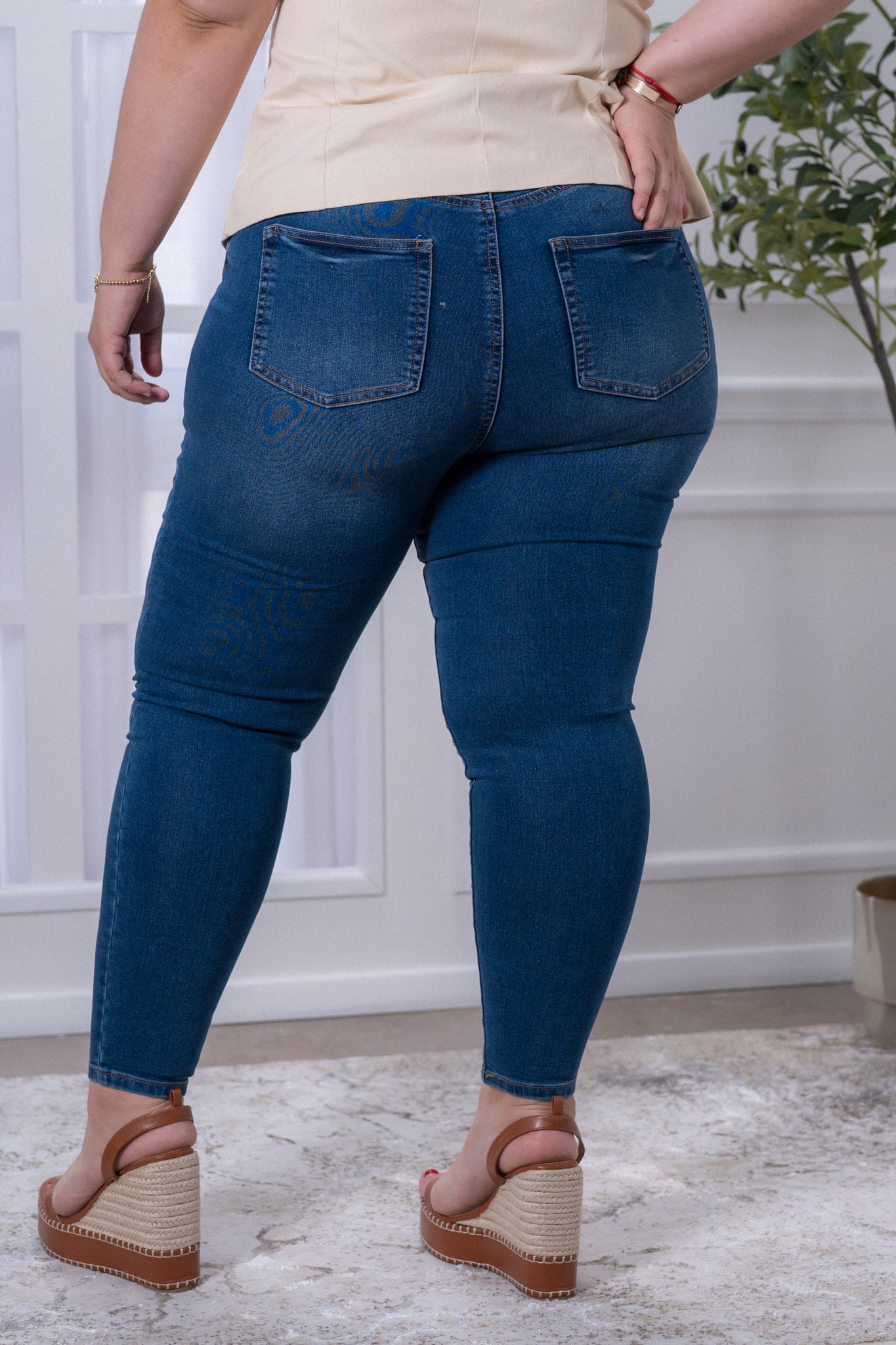 Jeans Skinny Liso Strech