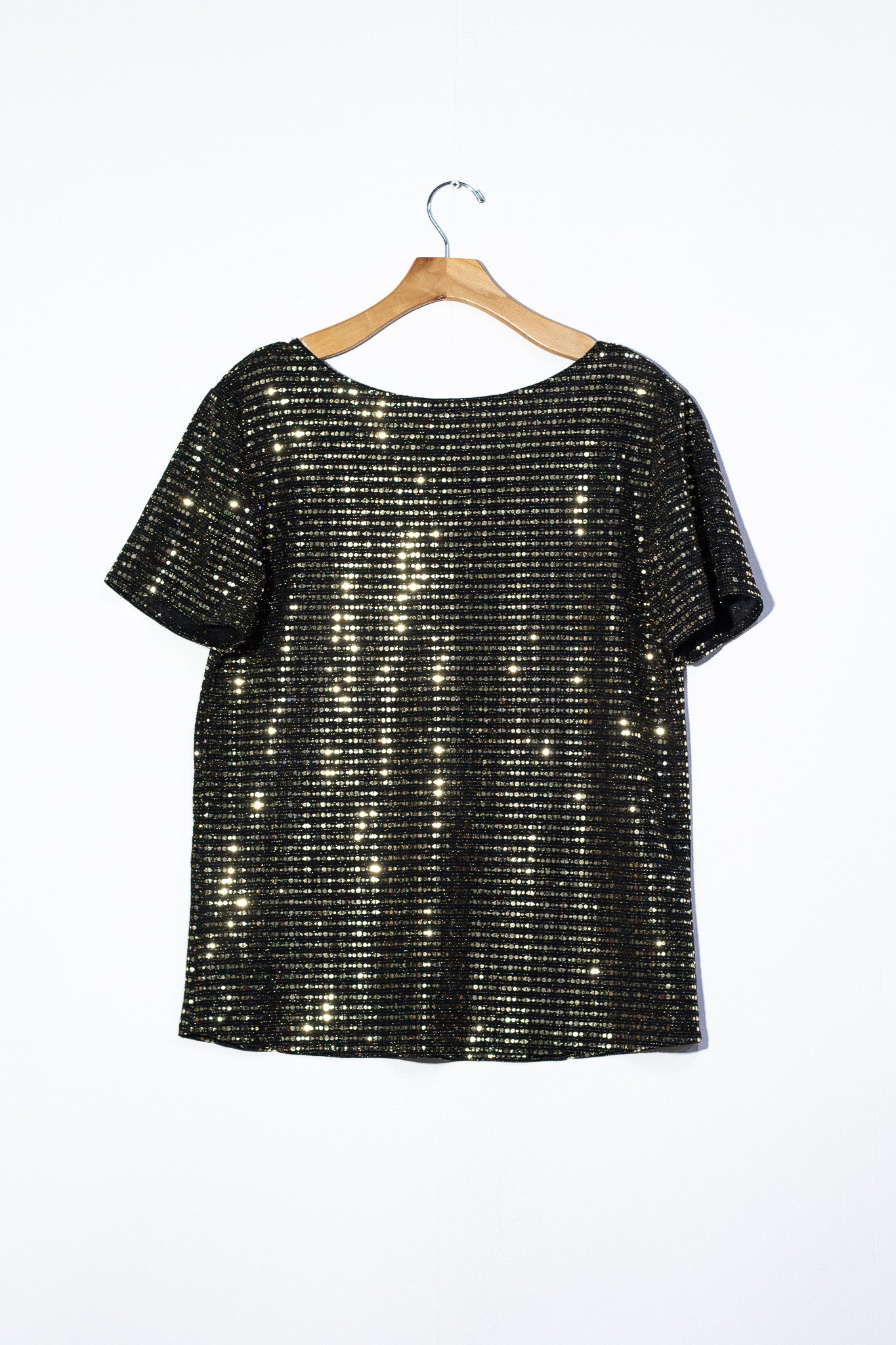 Blusa lentejuela dorada