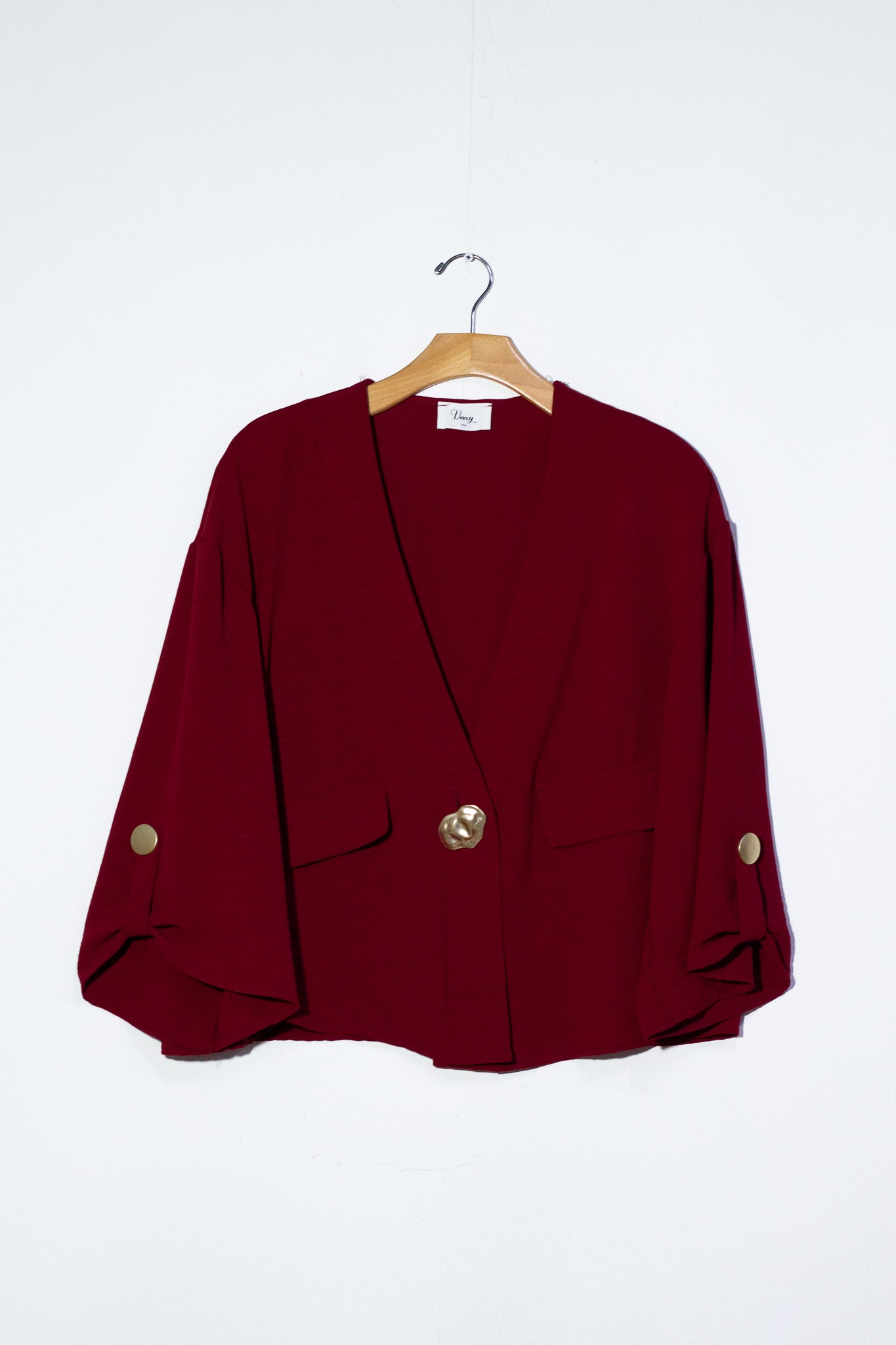 Blusa tipo jacket tinta