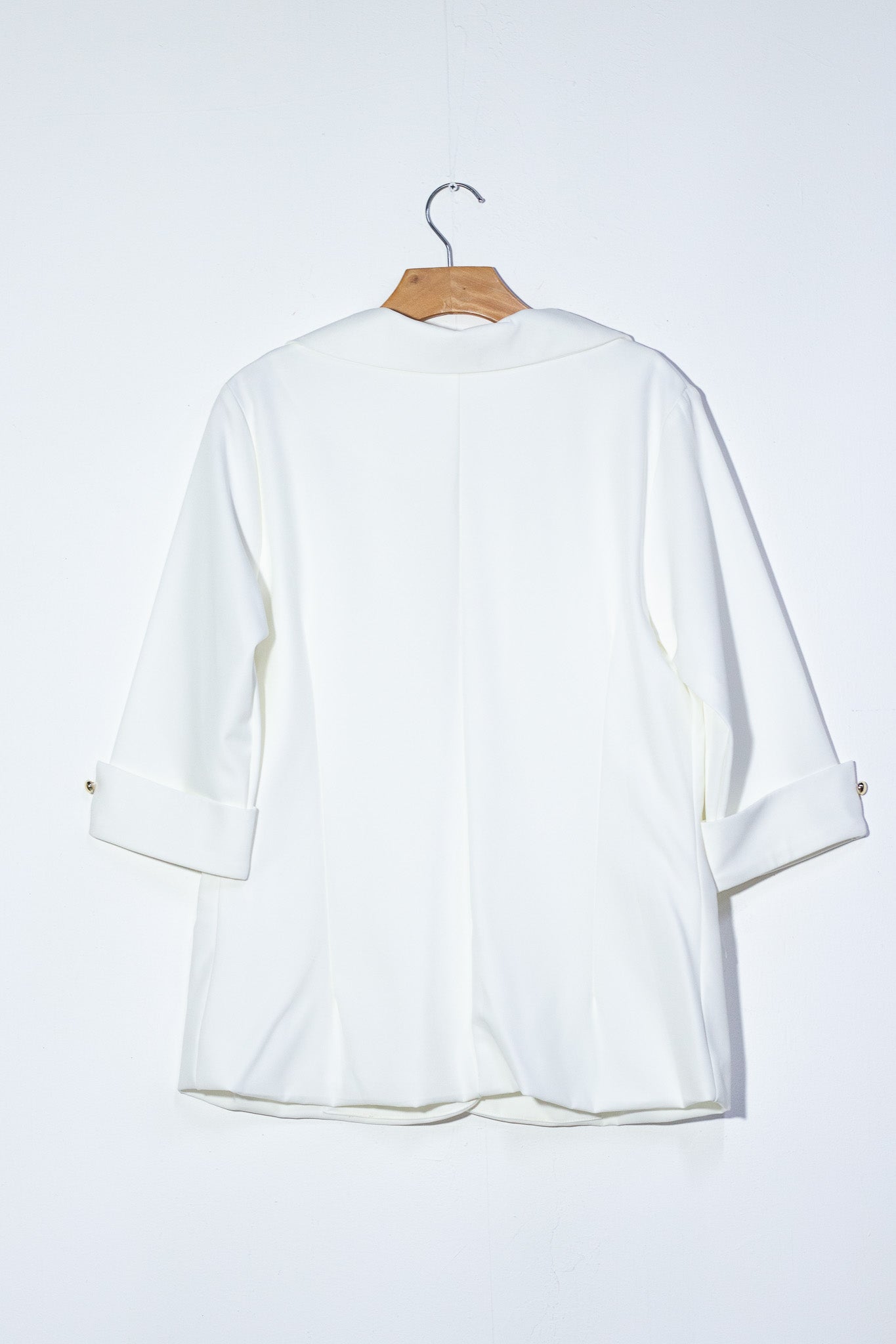 Blazer manga 3/4 liso blanco