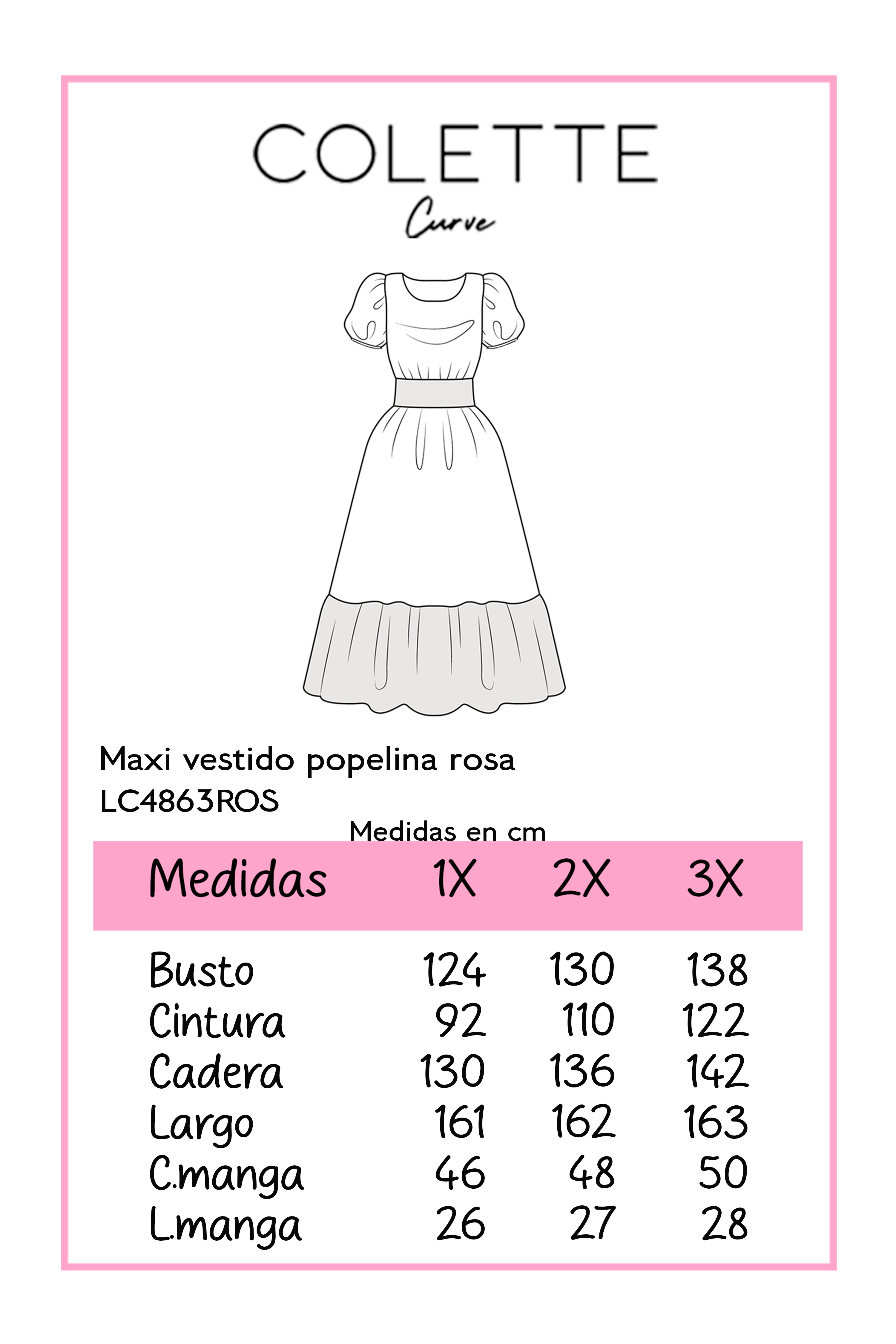 Maxi Vestido Popelina Rosa