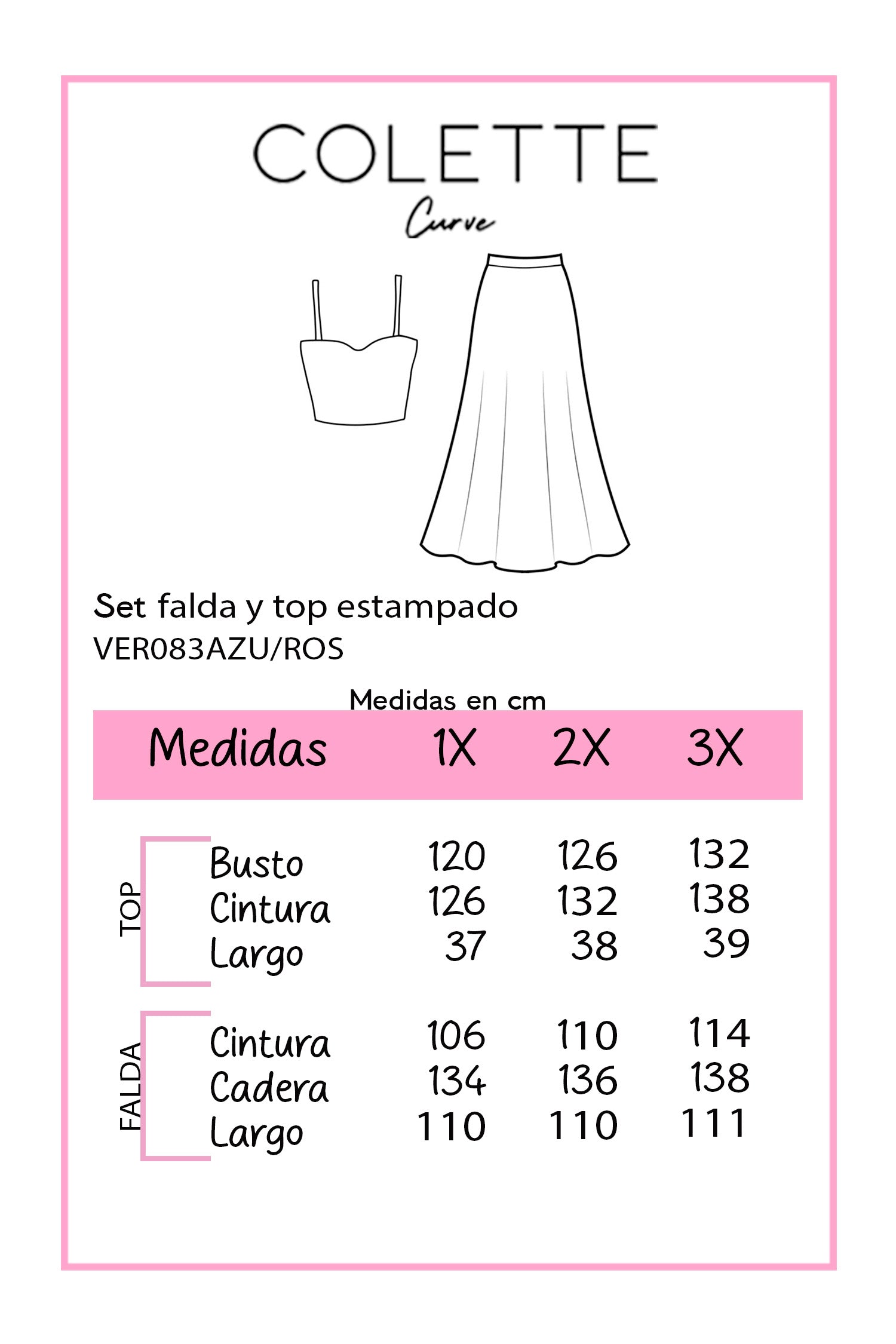 Set Falda y Top Estampado