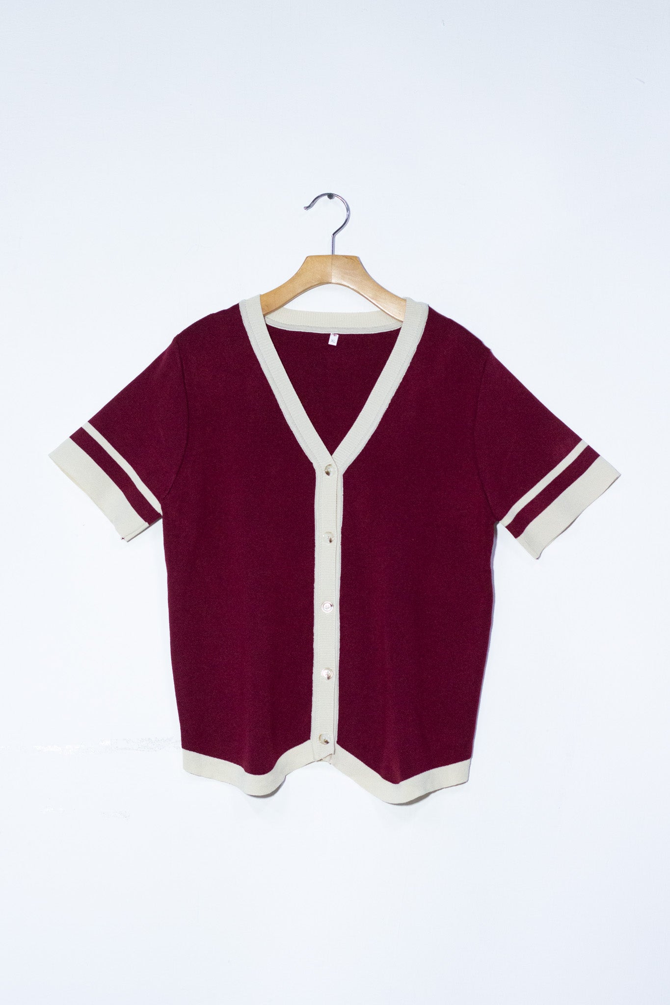 Set pantalon de punto tinto