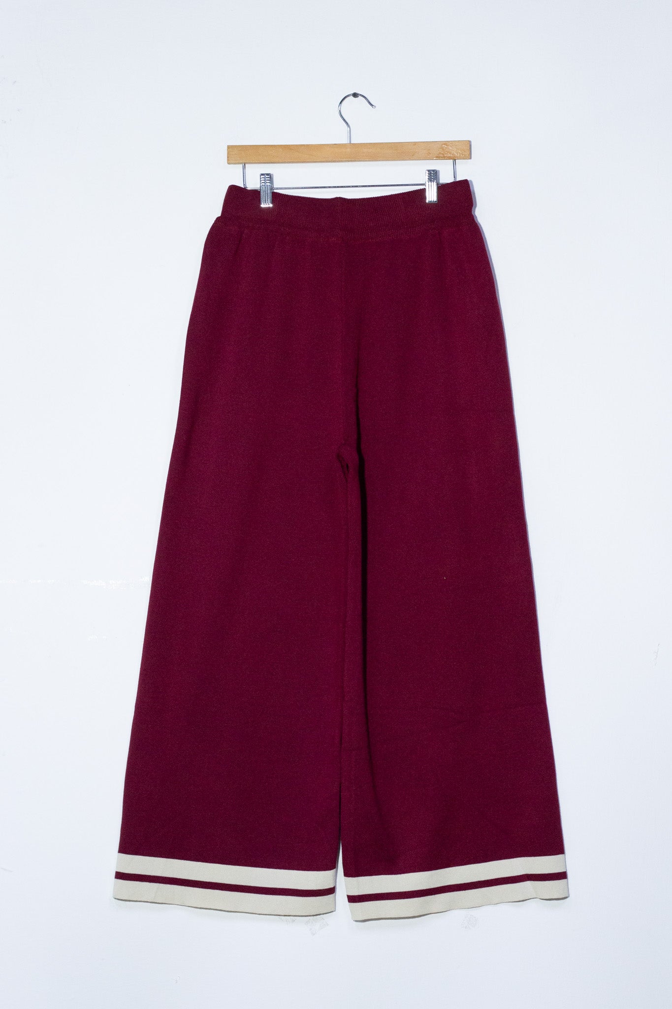 Set pantalon de punto tinto