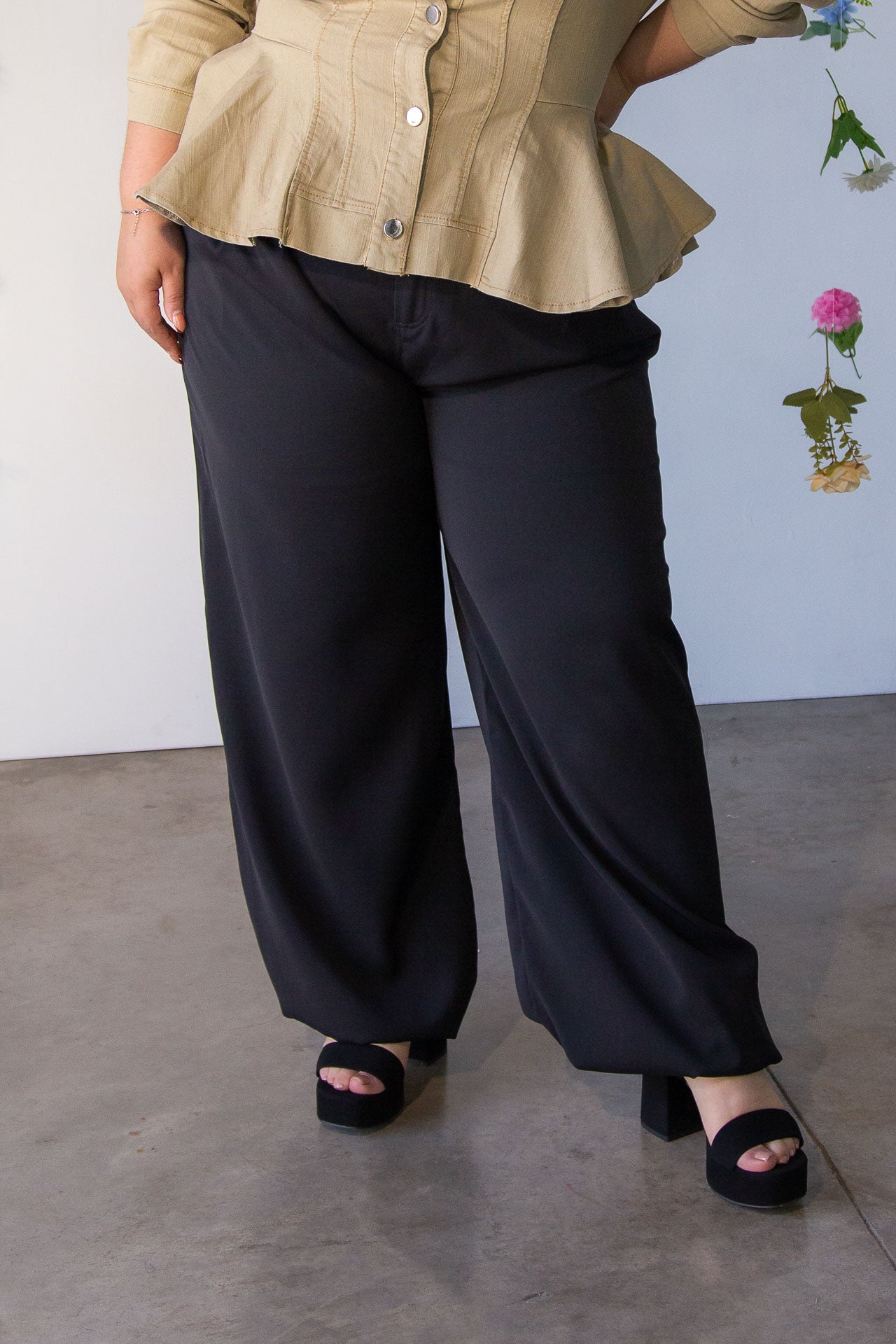 Pantalon Recto Liso c/Cinto