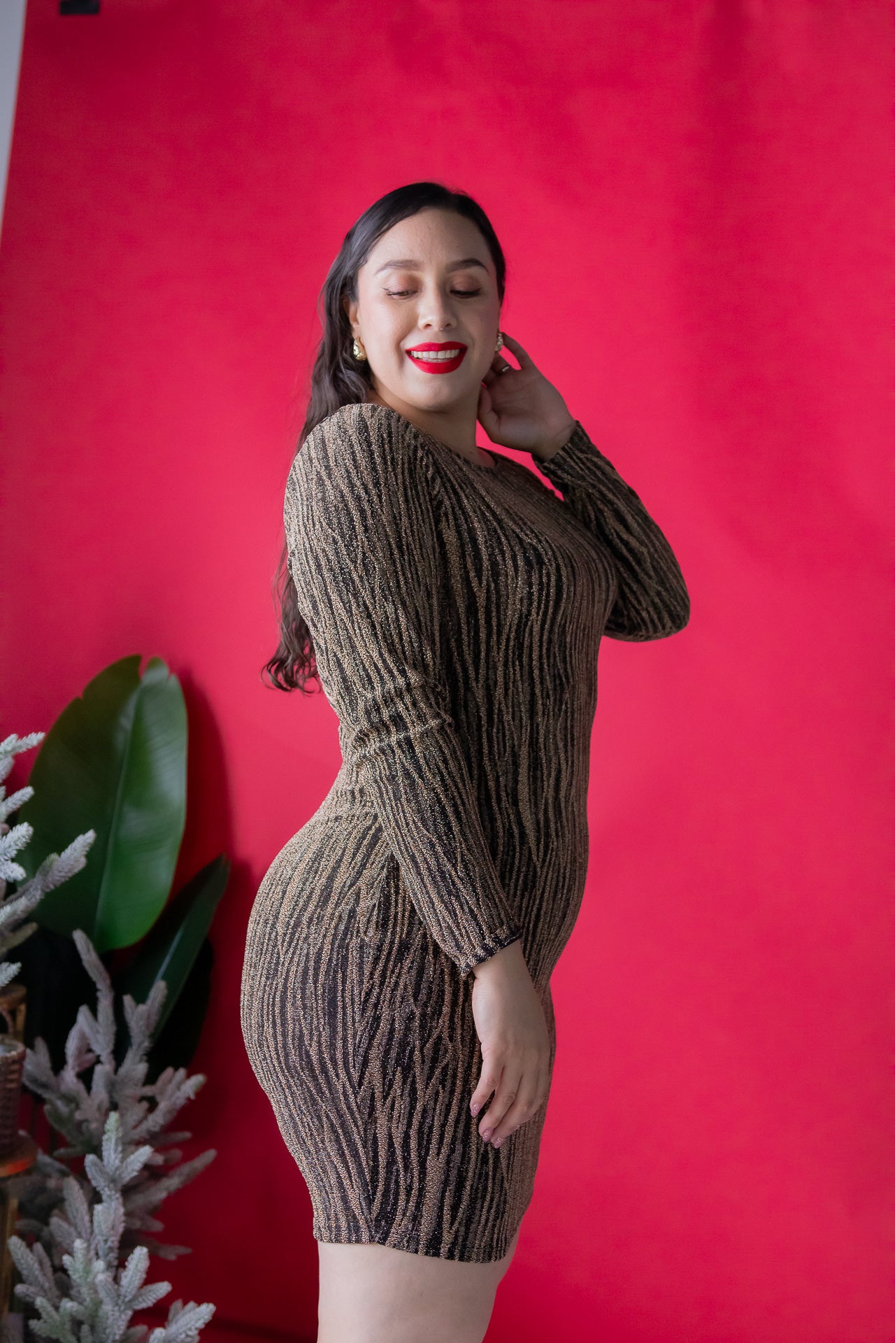 Vestido Brillos Dorado