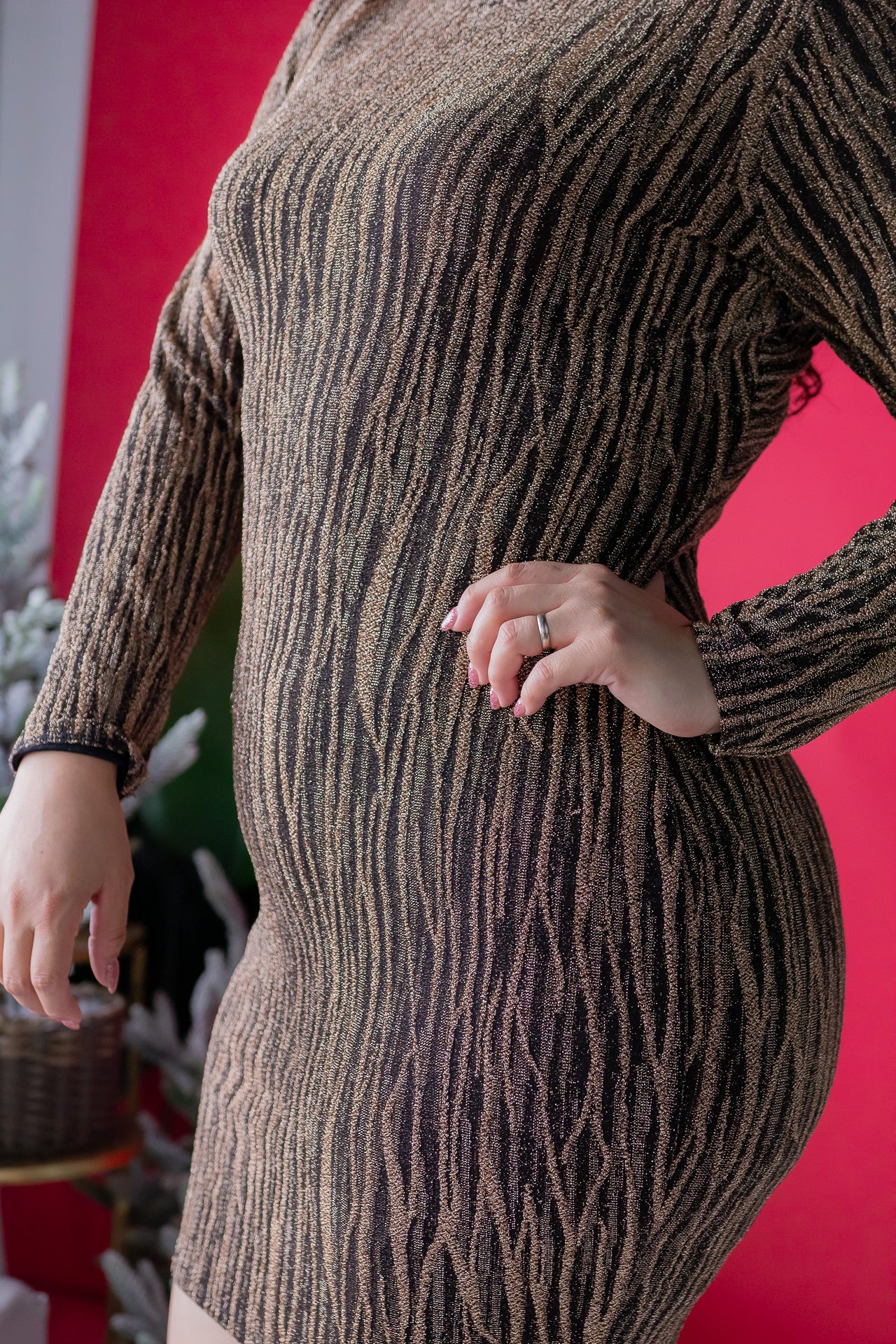 Vestido Brillos Dorado