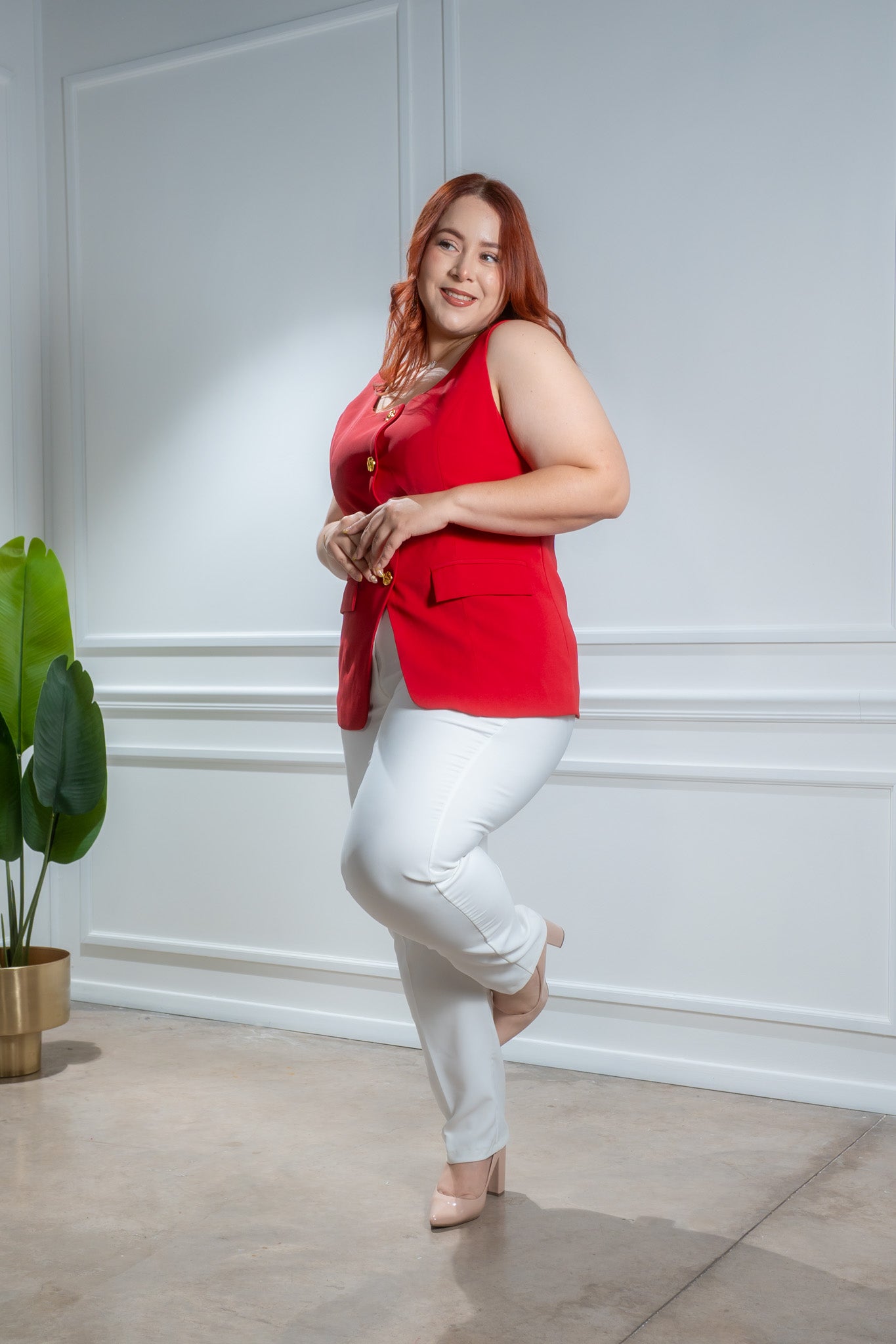 Pantalon tipo zara blanco