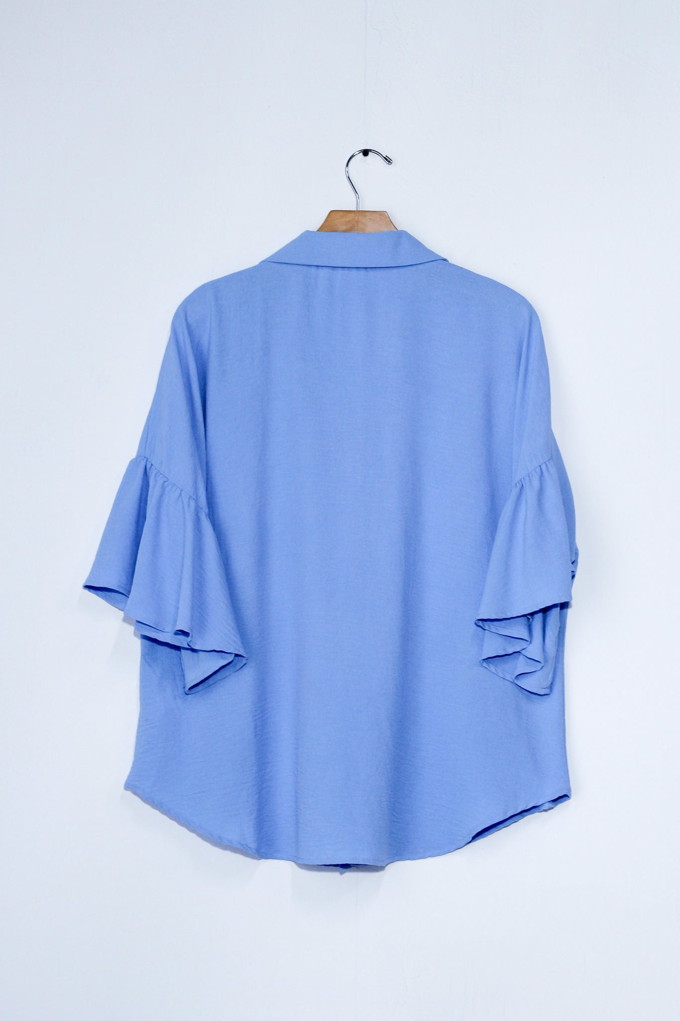 Camisa olanes manga azul