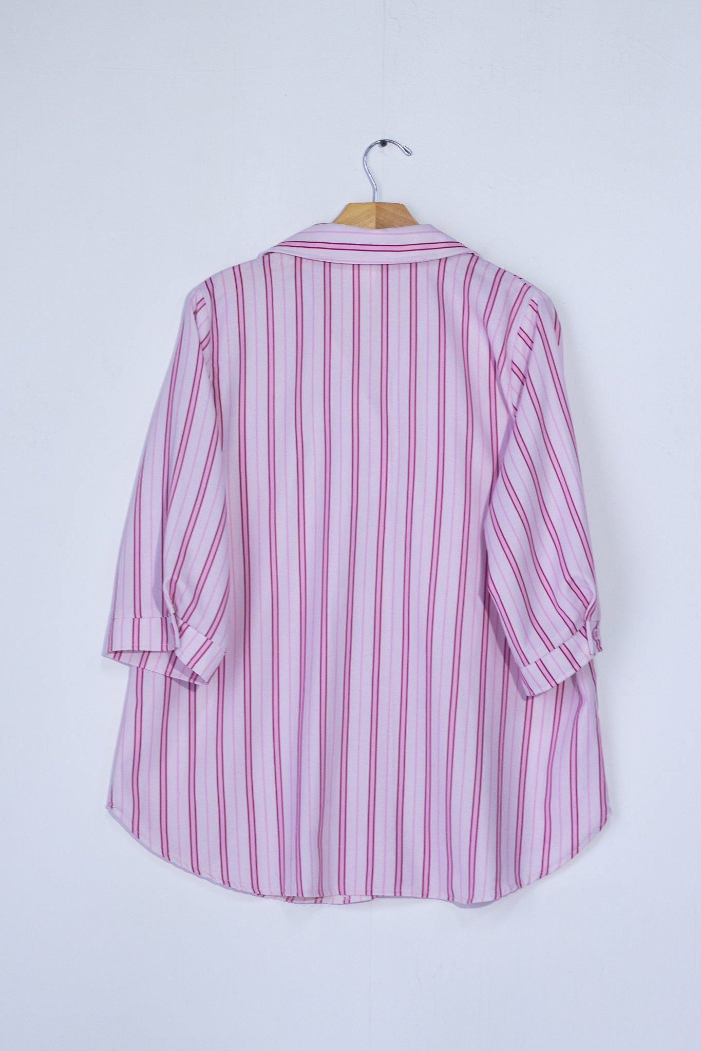 Camisa m/larga rayas rosa