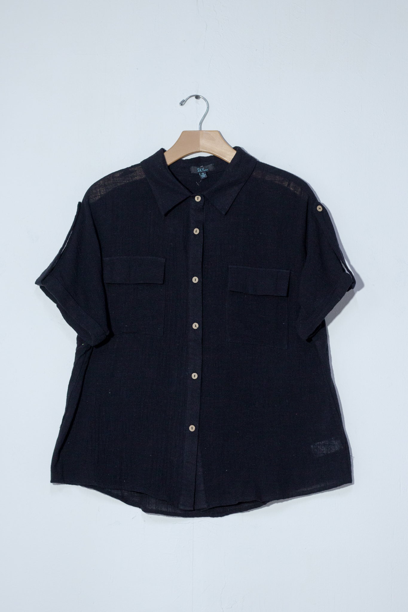 Camisa de algodon lisa