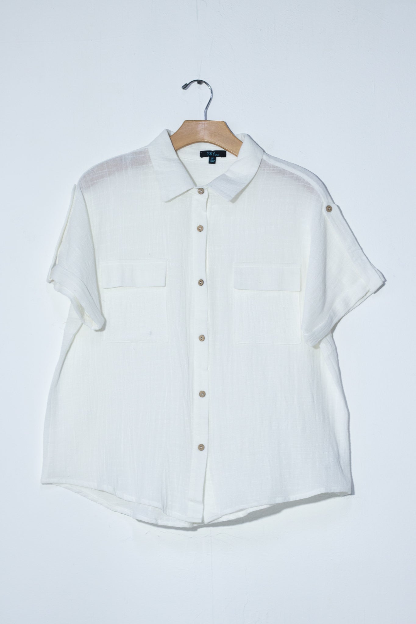 Camisa de algodon lisa