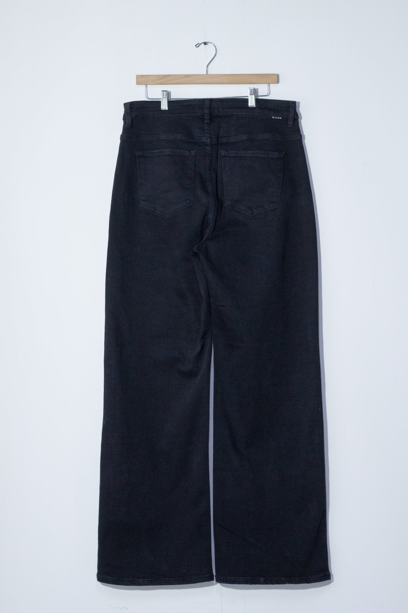 Jeans wide leg liso negro