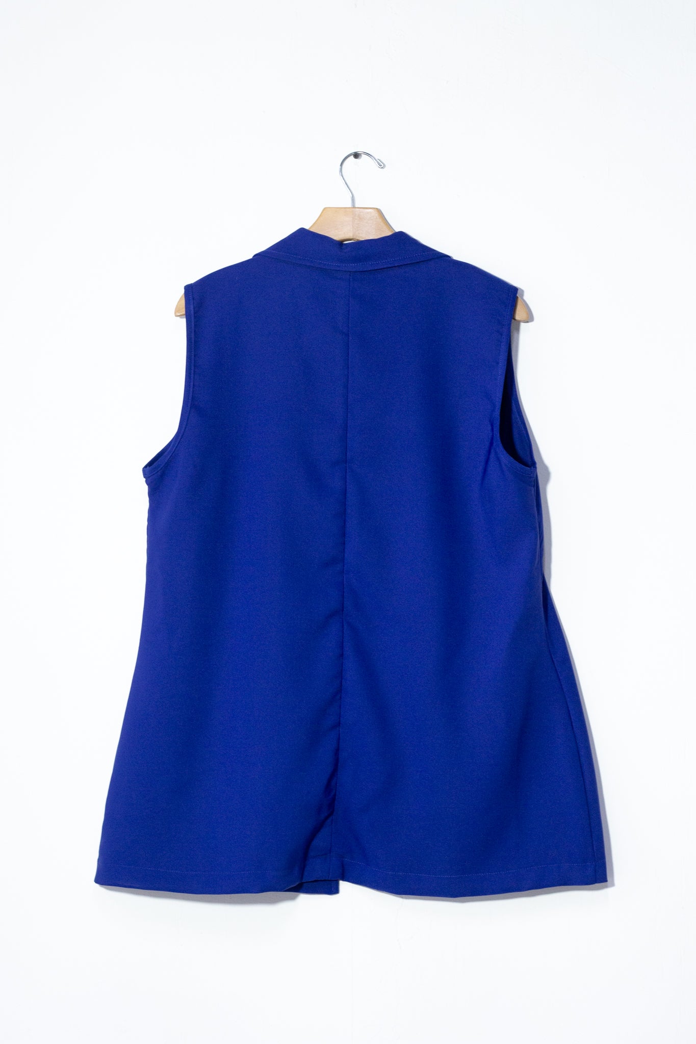 Chaleco liso de vestir azul