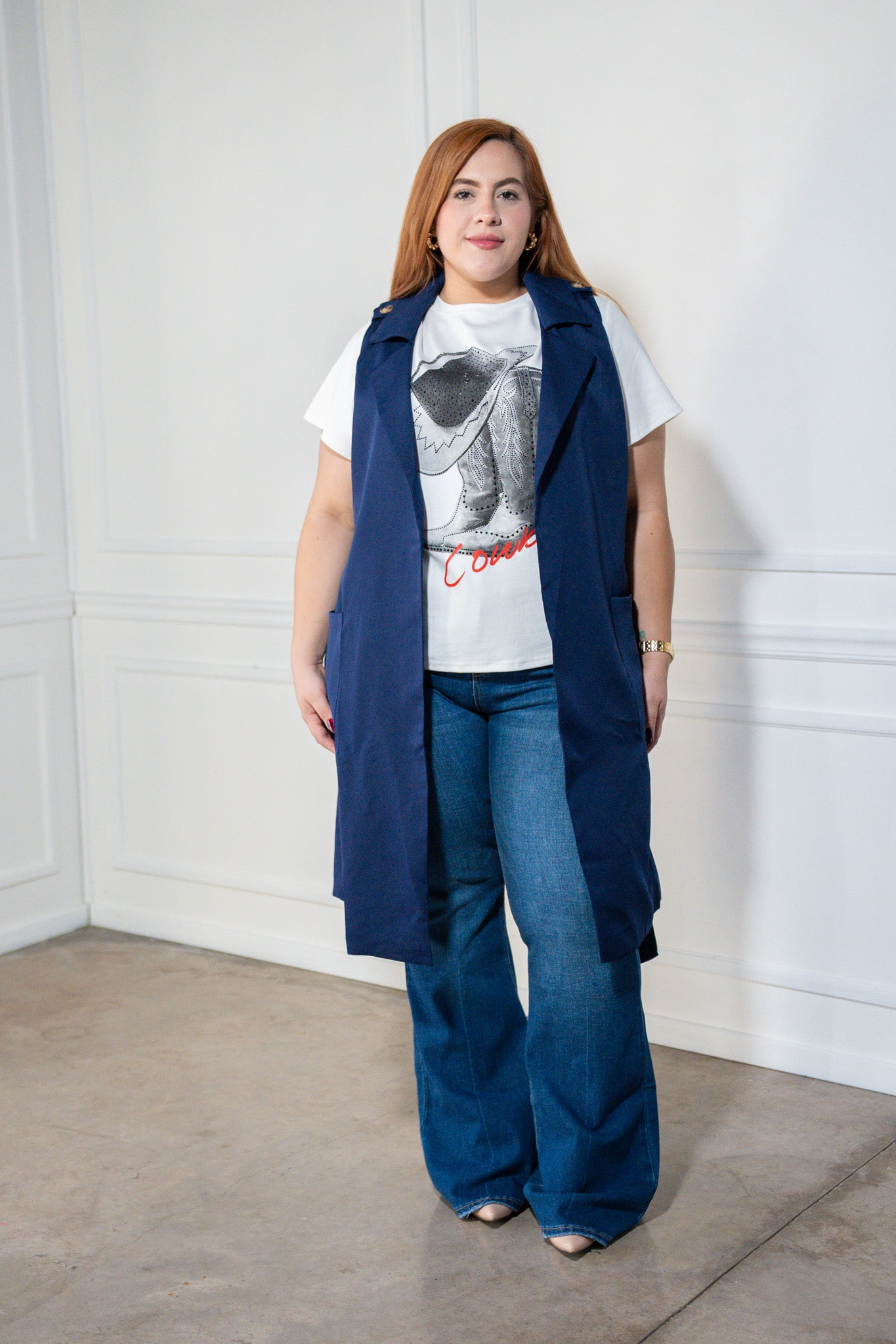 Gabardina s/ mang con lazo azul