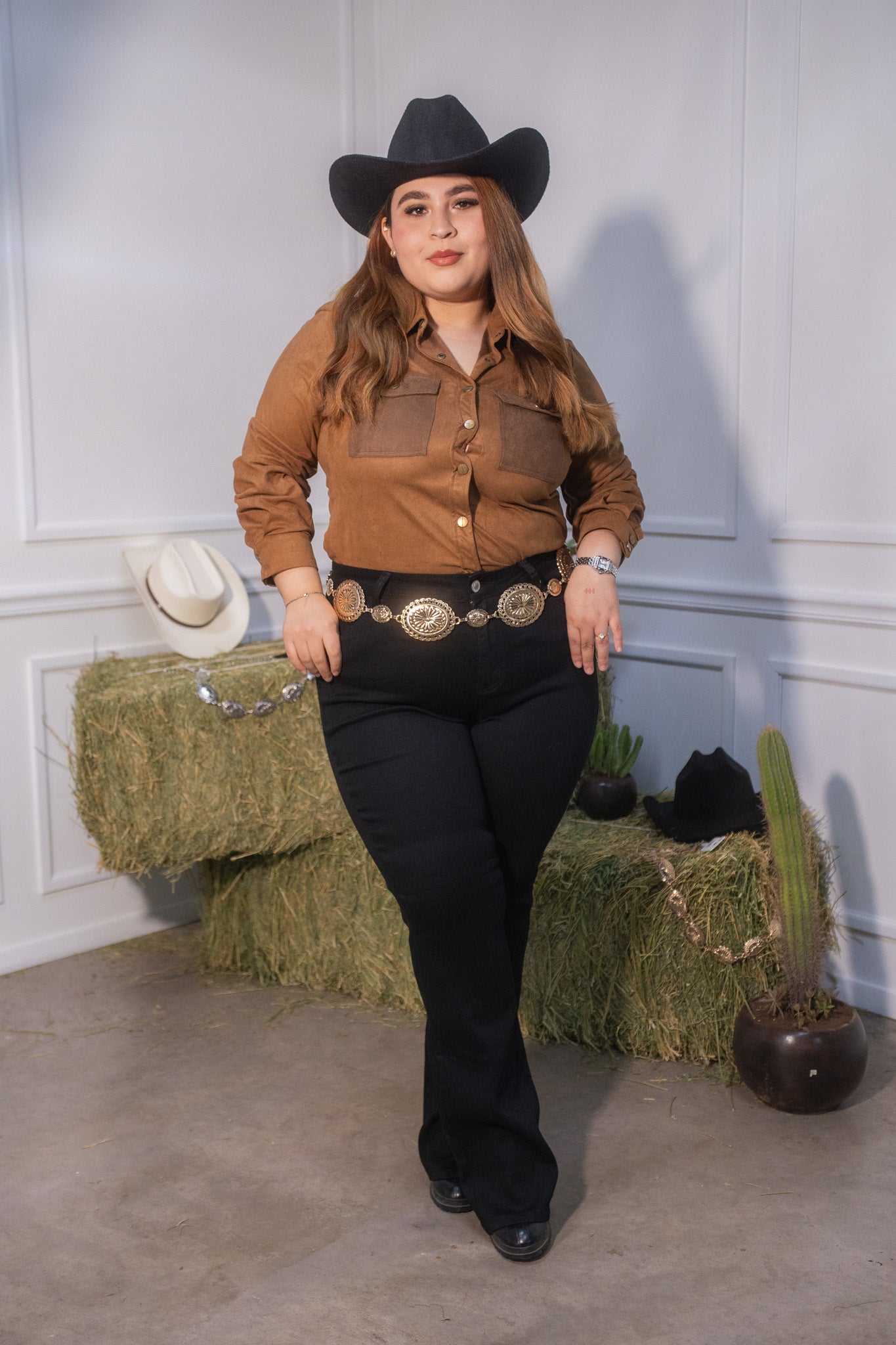 Jeans campana liso negro