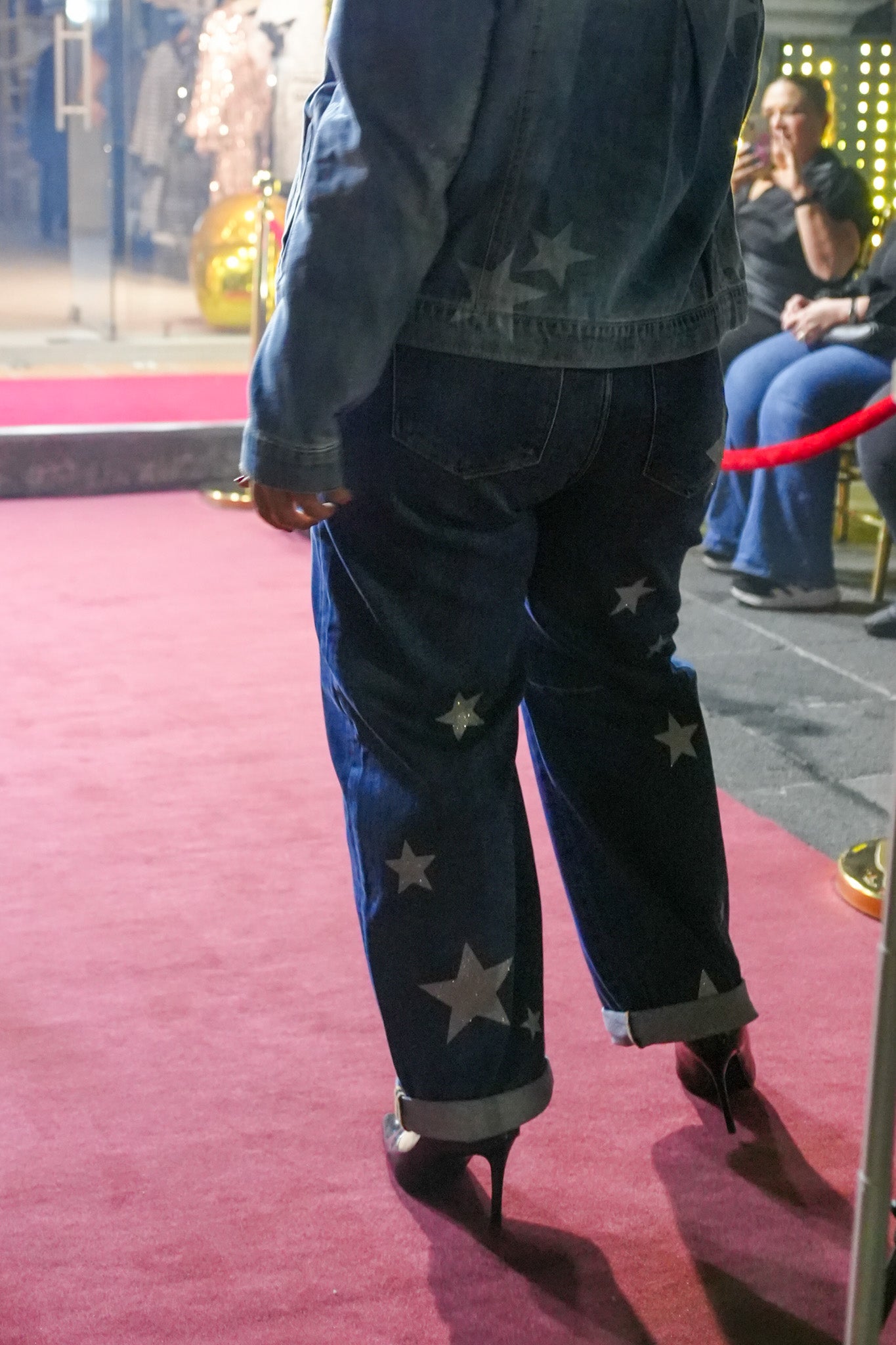 Jeans barrel estrellas osc