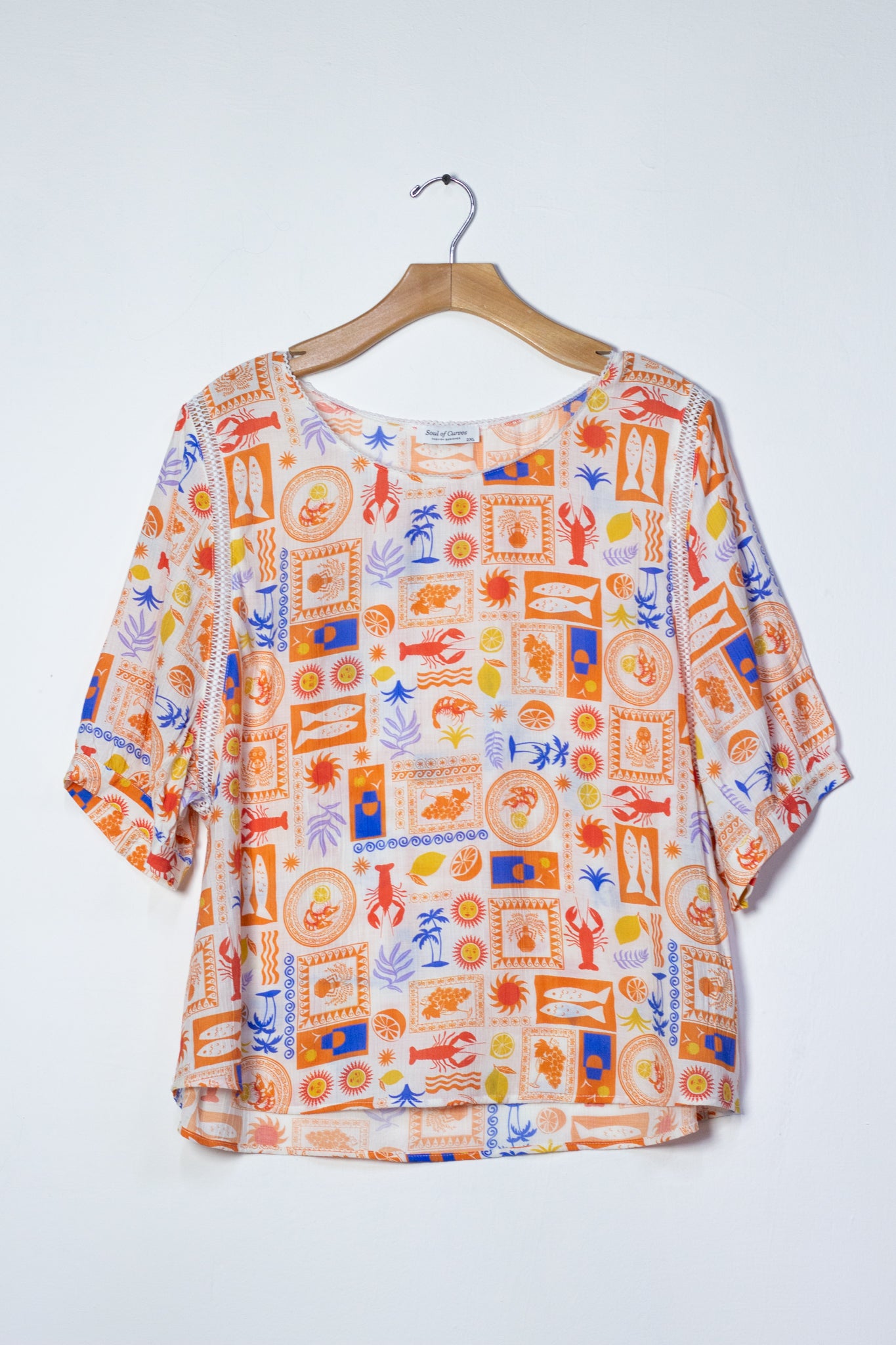 Blusa talabera naranja