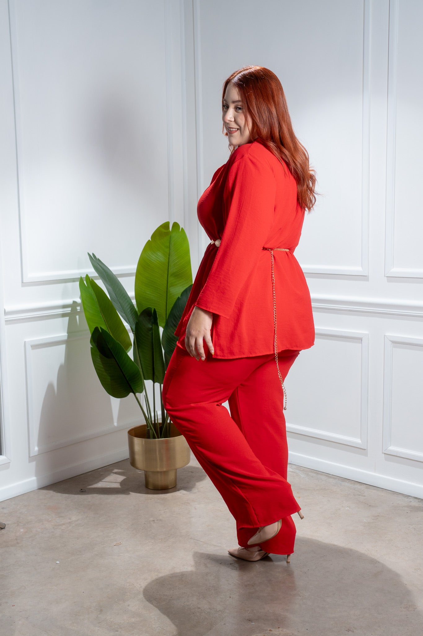 Set pantalon c/jacket detalle boton