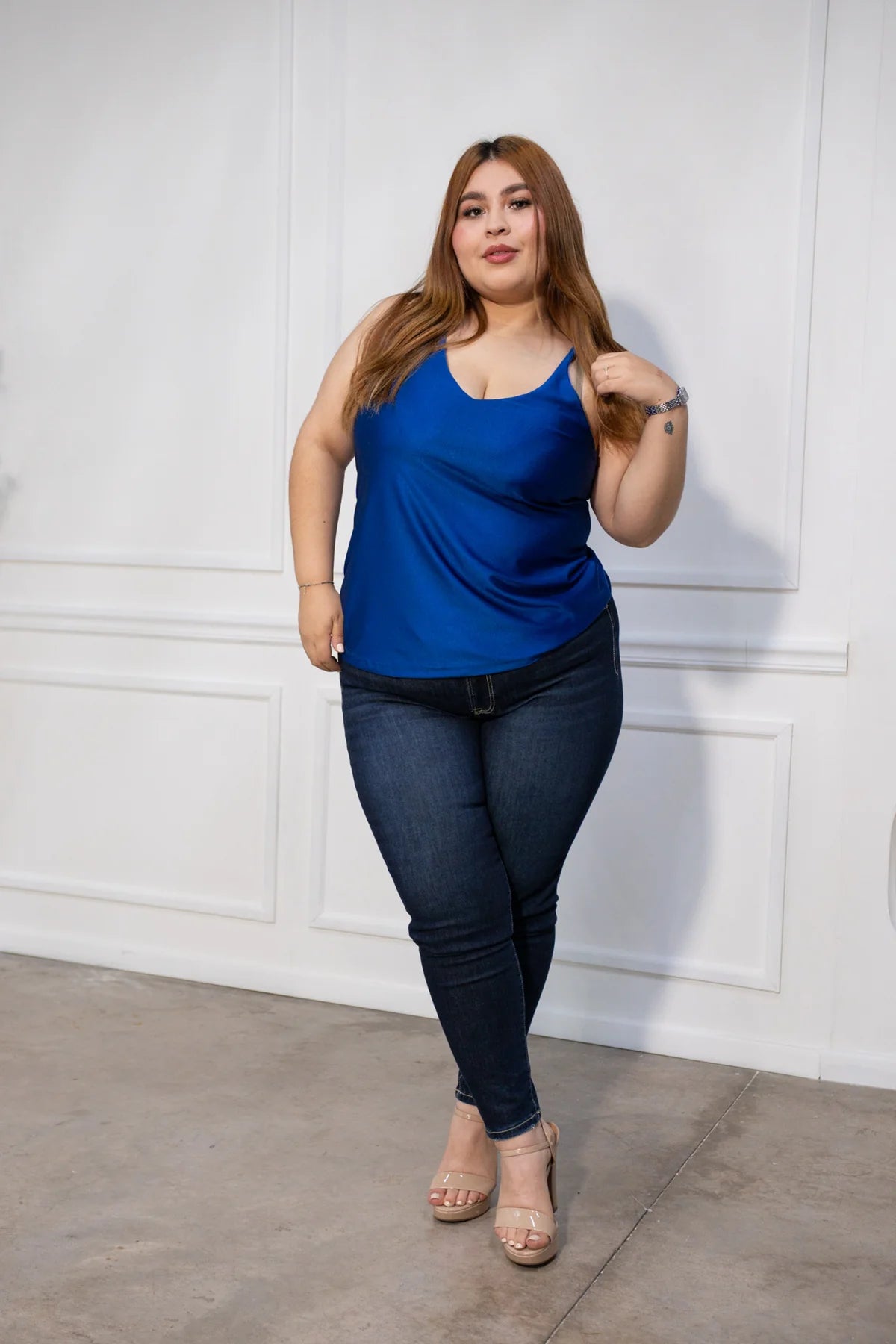 Blusa tirantes satin