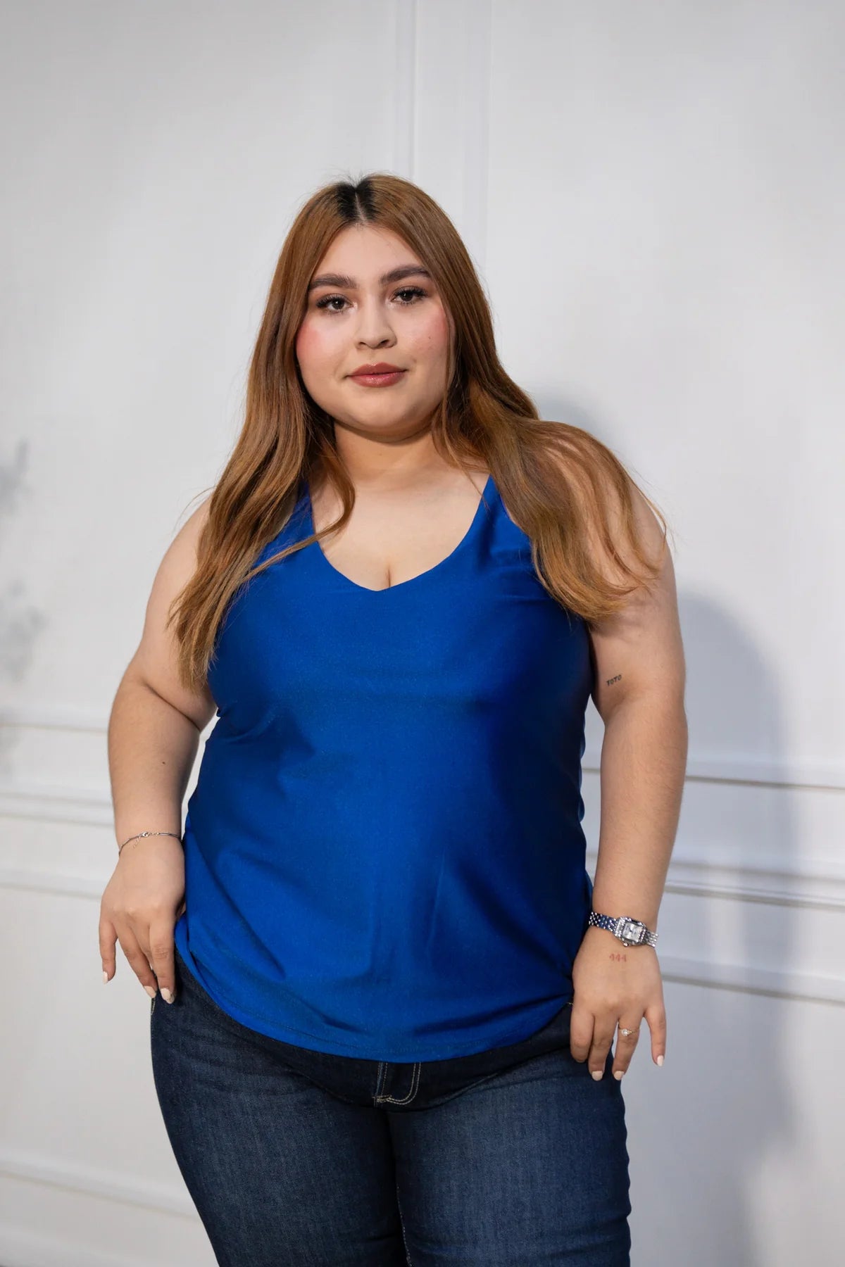 Blusa tirantes satin