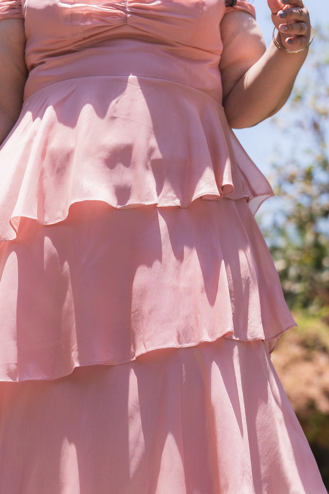 Maxi vestido holanes rosa